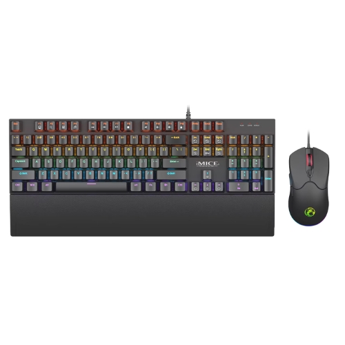 COMBO CLAVIER MECANIQUE MOUSE GAMING IMICE MK-X10 BLACK